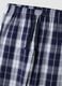 Men&rsquo;s blue organic cotton checked pyjama trousers_6