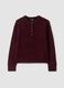 Red stretch wool crew-neck jumper, regular fit_0