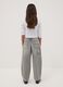 Grey pure cotton denim jeans, balloon fit_1