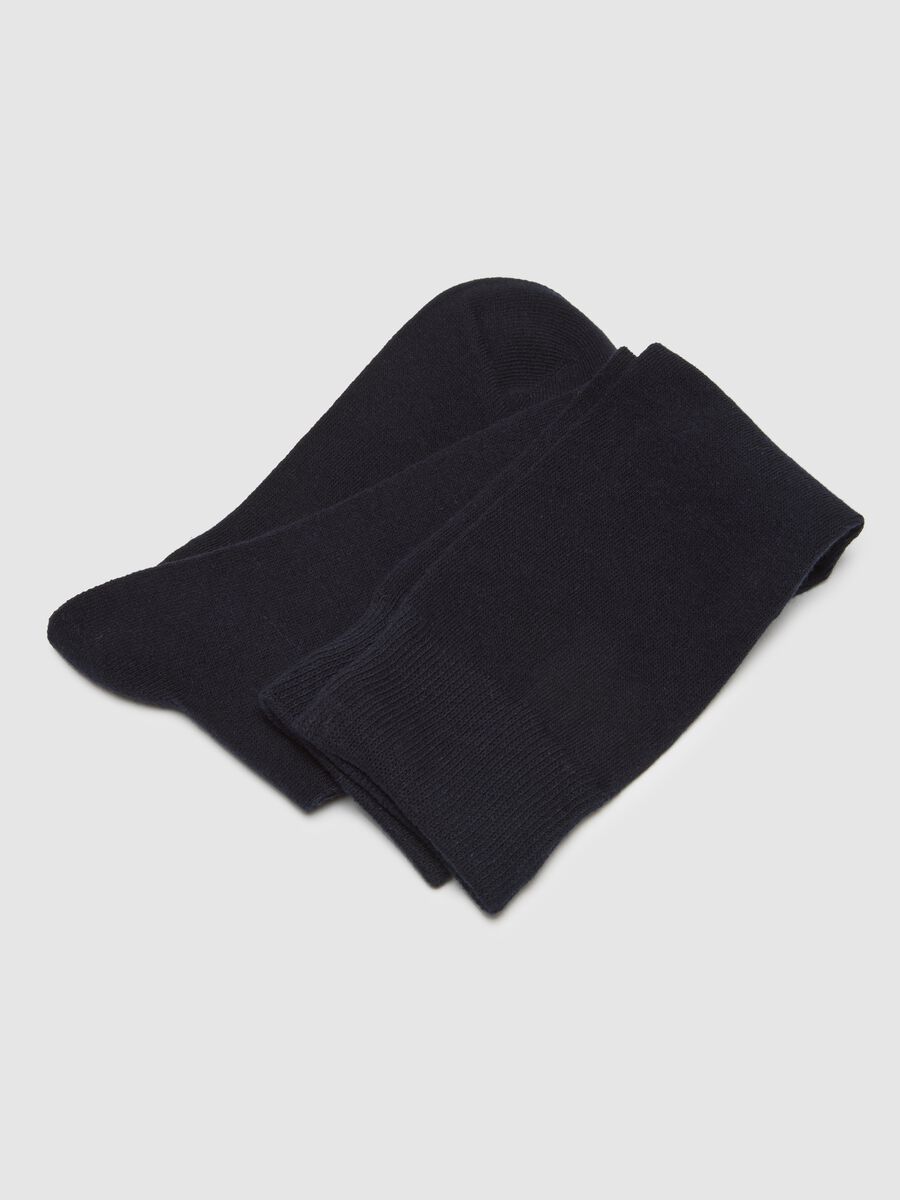 Multipack of long blue socks in stretch cotton blend_2