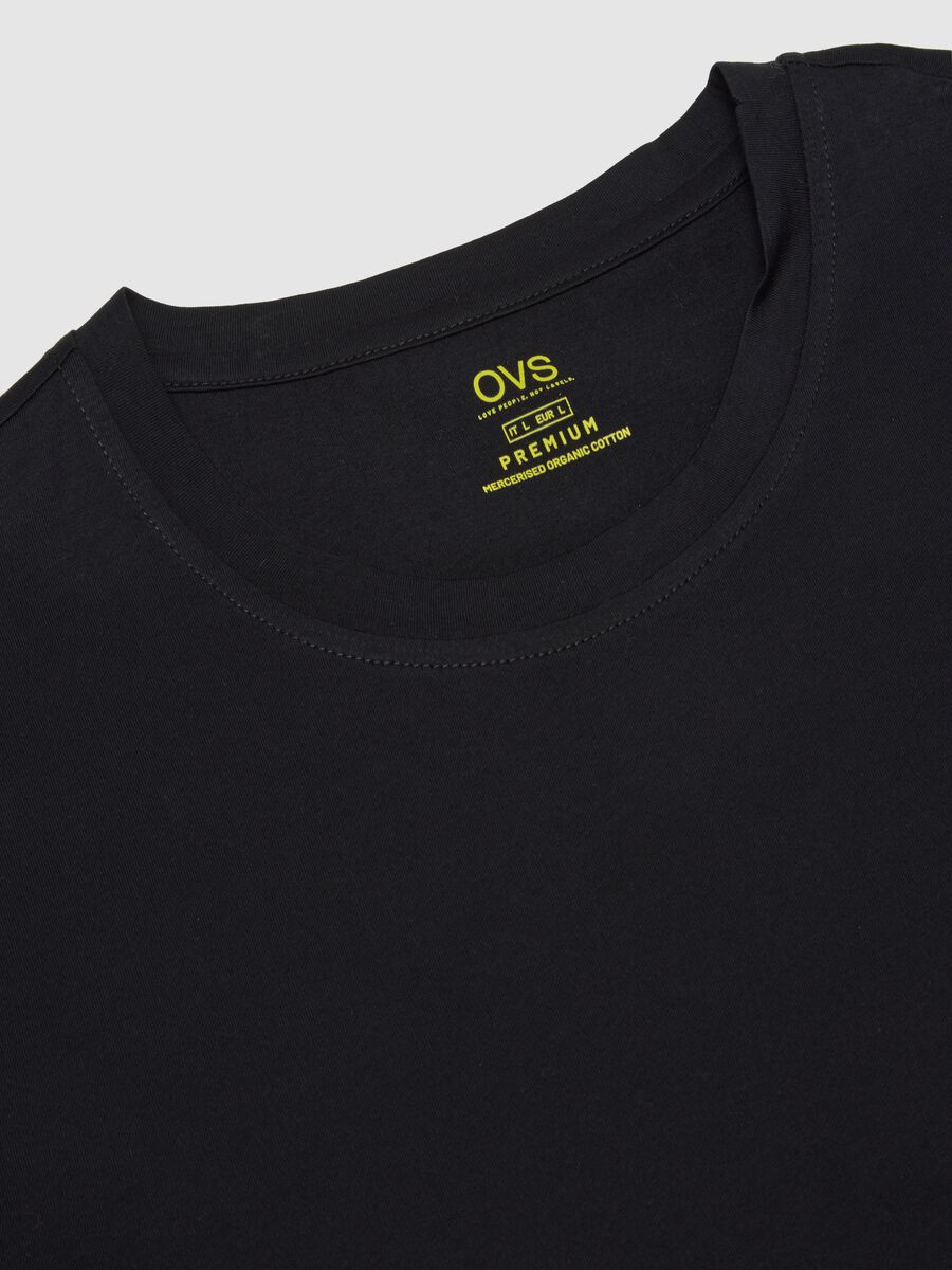 Black pure cotton regular fit t-shirt_5