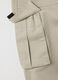 Children's stretch cotton beige cargo trousers_2