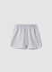 Shorts grigi in misto cotone con vita elasticizzata per ragazza comfort fit_1
