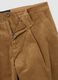 Brown cotton blend regular fit trousers_5