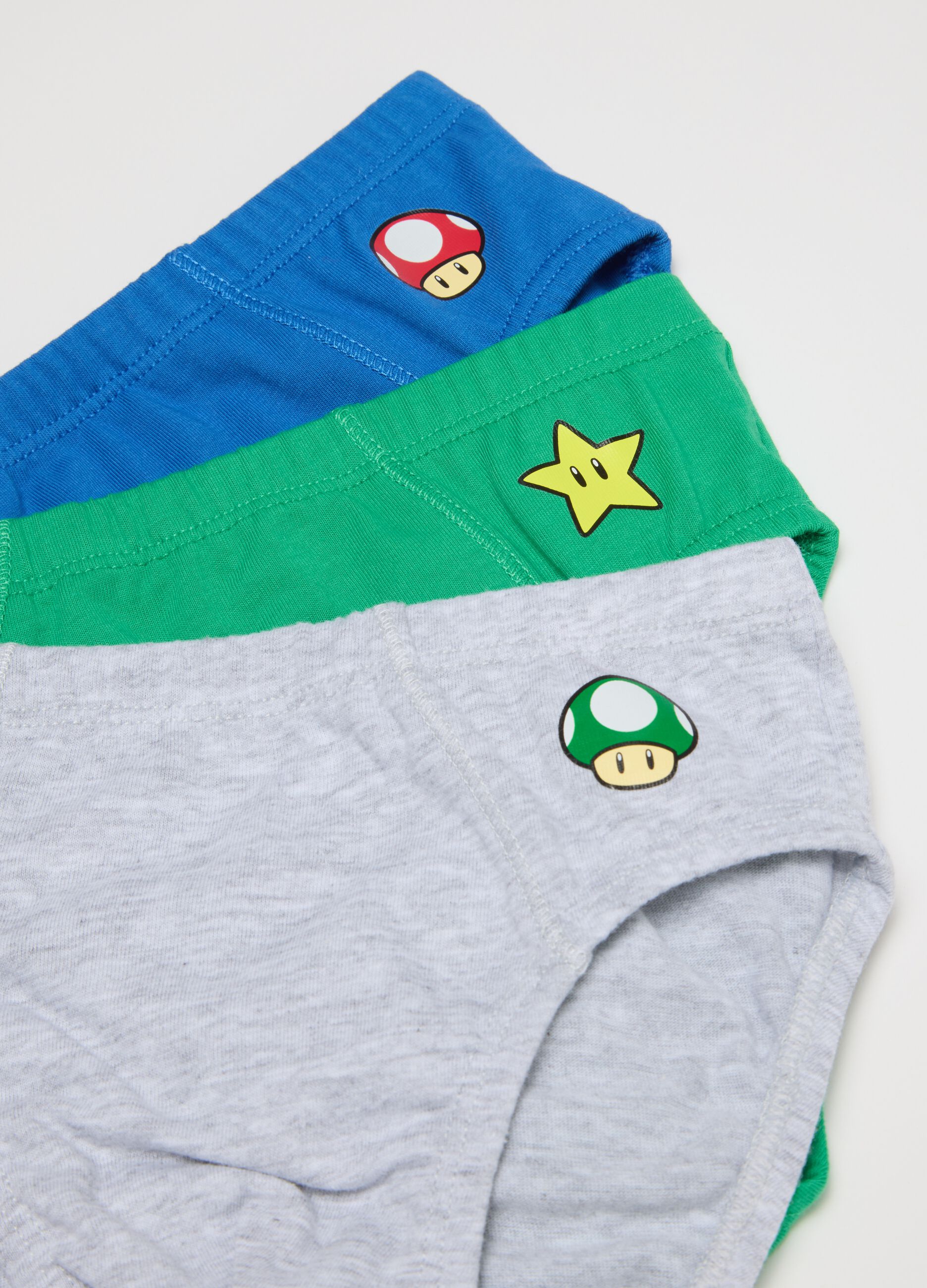 Multipack of boys' briefs in multicoloured pure cotton