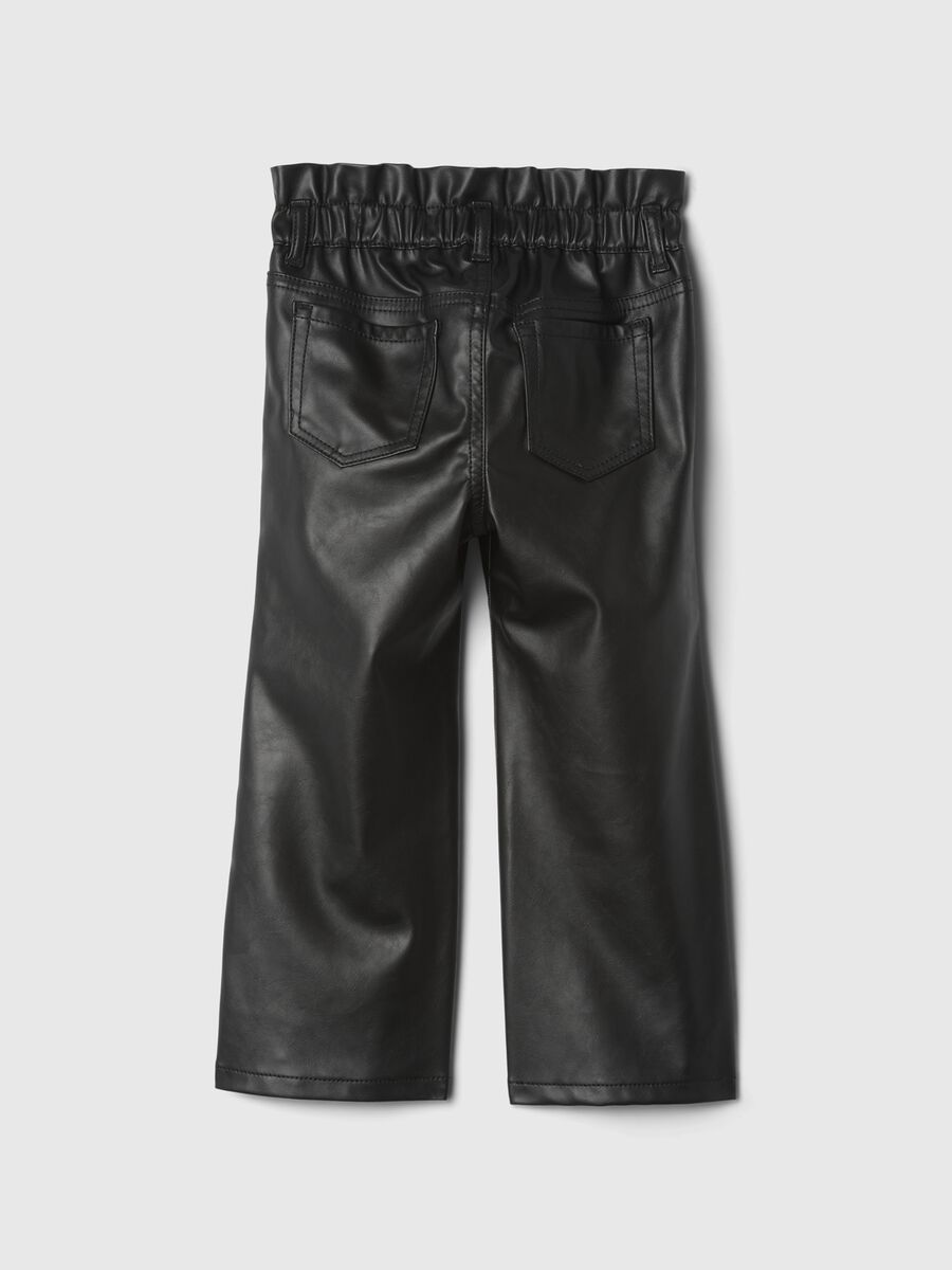 Glossy-effect trousers with five pockets_1