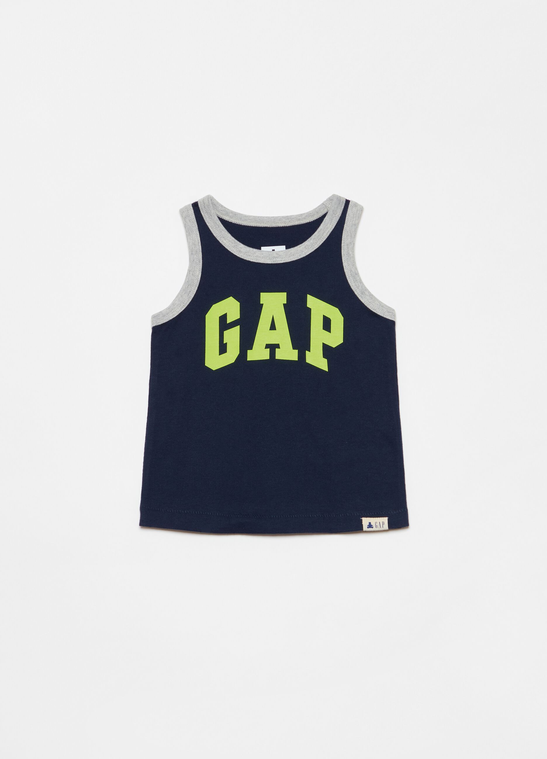 Cotton tank top with logo