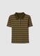 Striped green polo in stretch cotton_4