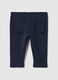 Blue newborn cotton trousers, regular fit_0