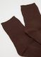 Long Brown Cotton-Blend Stretch Socks_1