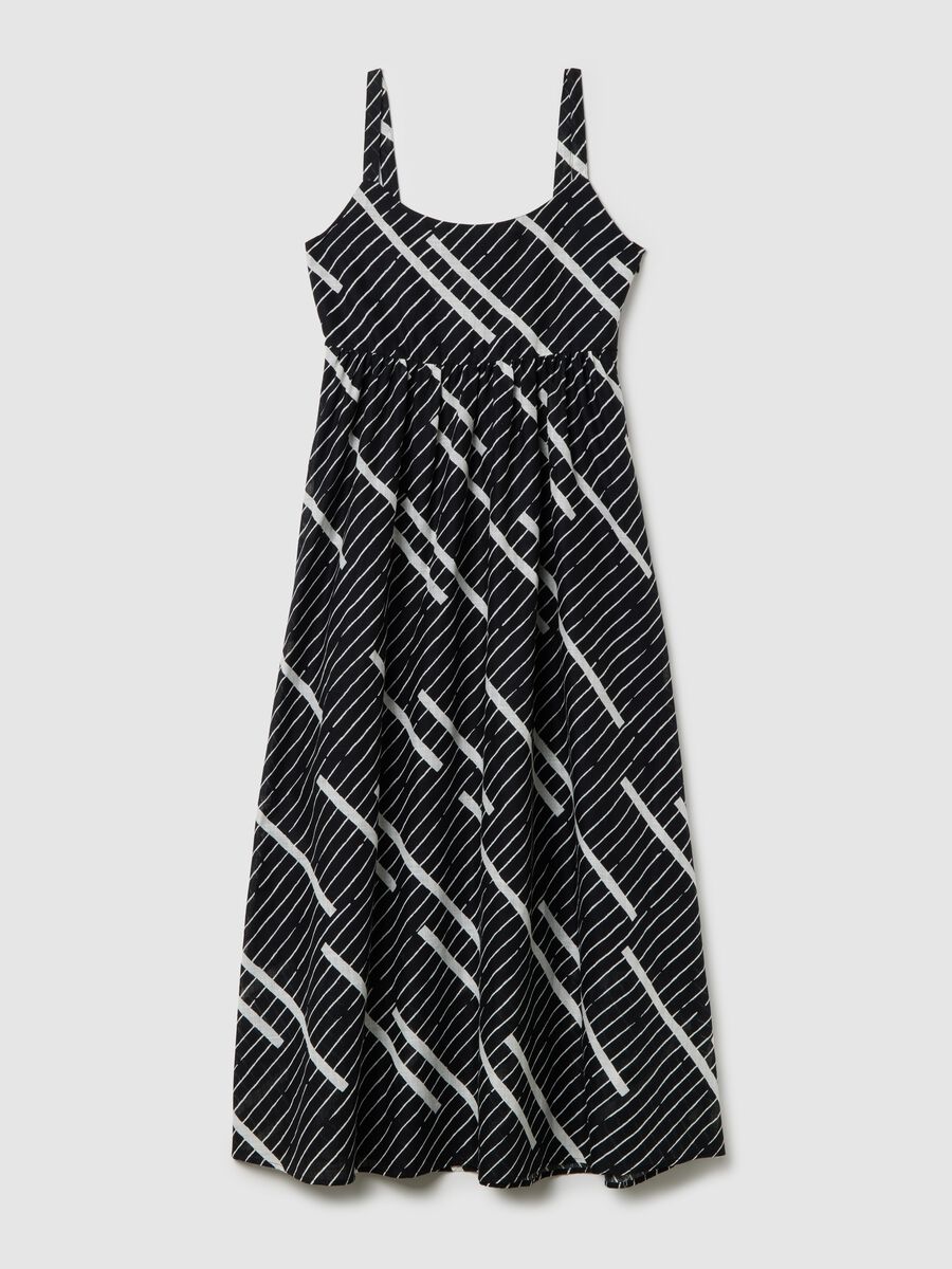 Women's long dress in pure multicoloured cotton, oversize_4