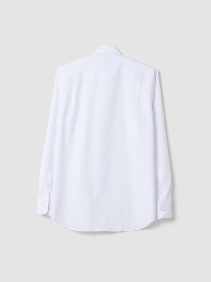 Camicia bianca in popeline di misto lyocell easy iron regular fit_2