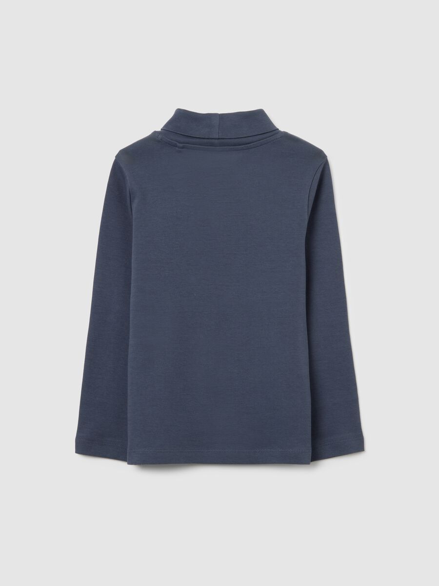 Long sleeve blue cotton shirt_1
