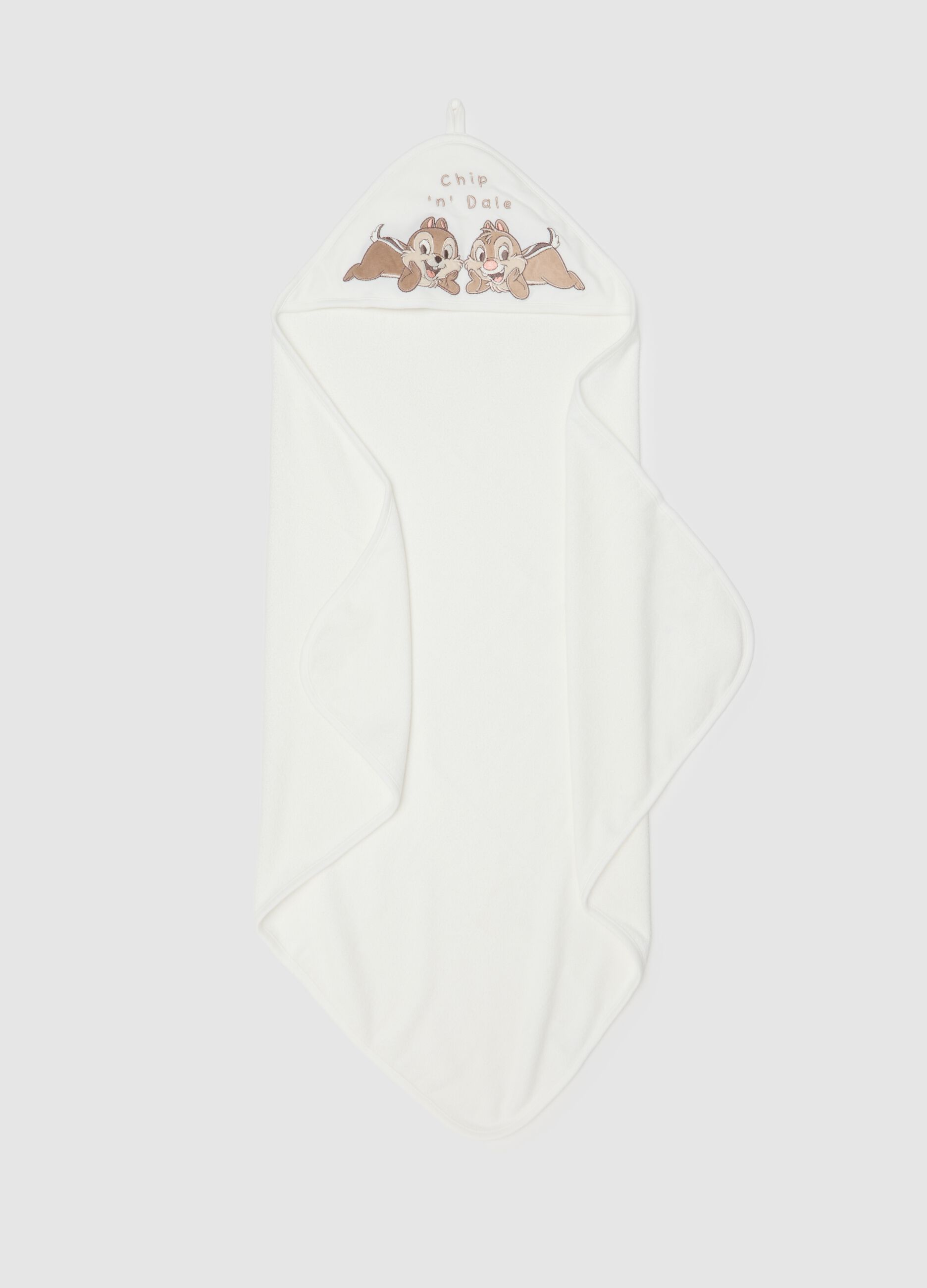 Unisex Baby White Cotton Blend Bathrobe
