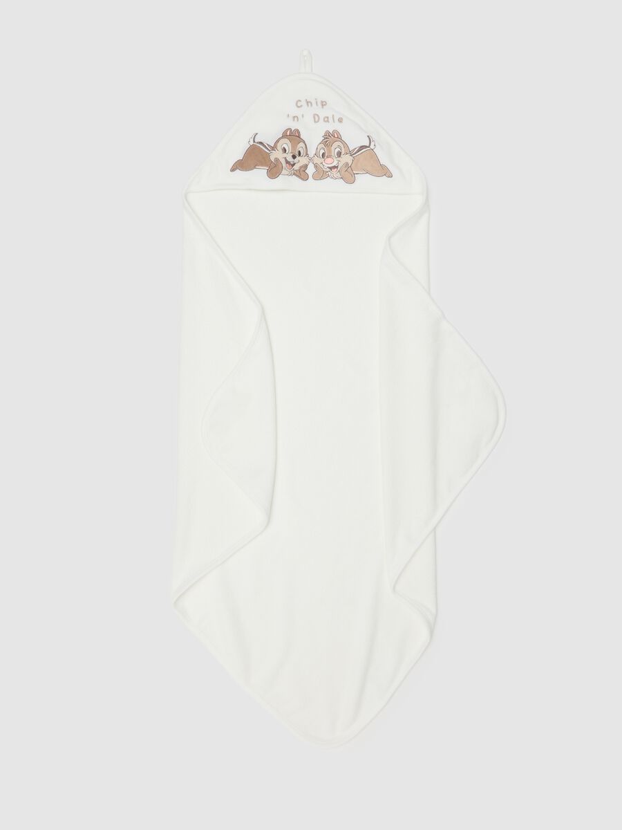 Accappatoio unisex per neonati in misto cotone bianco_0