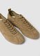 Beige genuine leather regular fit shoes_1