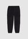 Black stretch cotton cargo trousers for boys_0