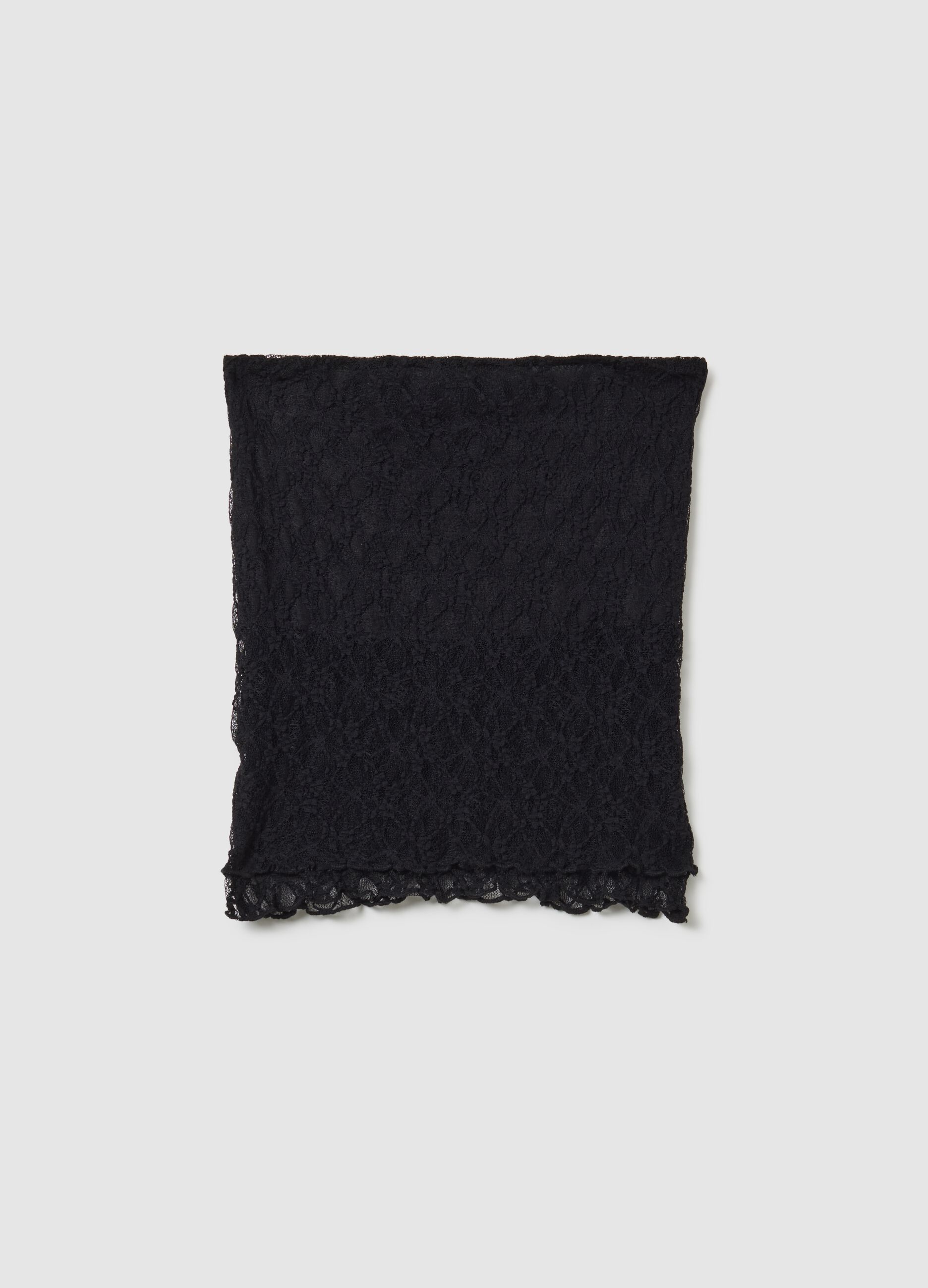 Sciarpa in pizzo nero fitted