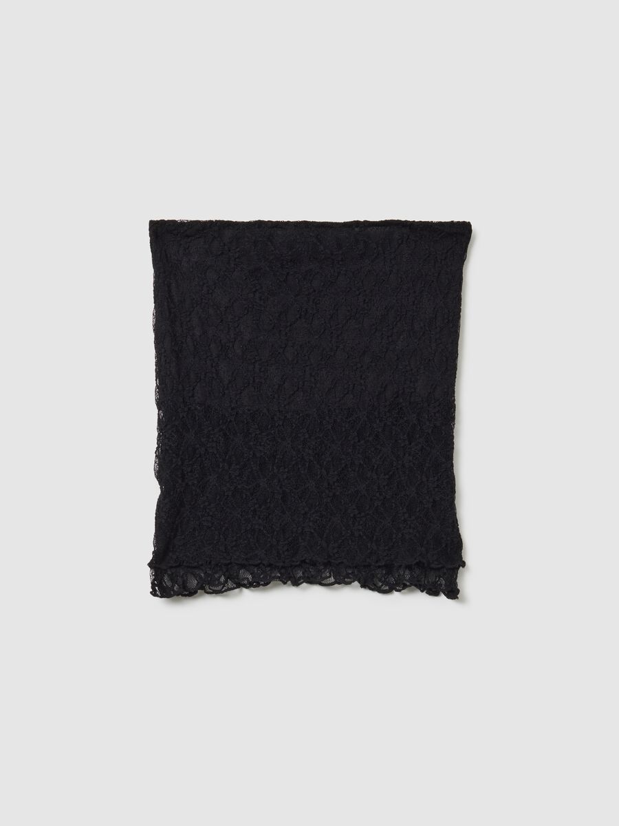 Sciarpa in pizzo nero fitted_0