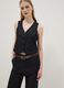 Black linen-blend slim-fit waistcoat with buttons_3