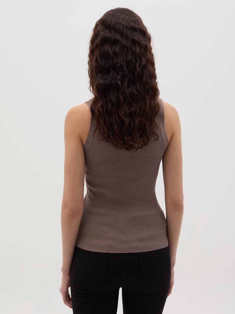 Ribbed lurex tank top_3