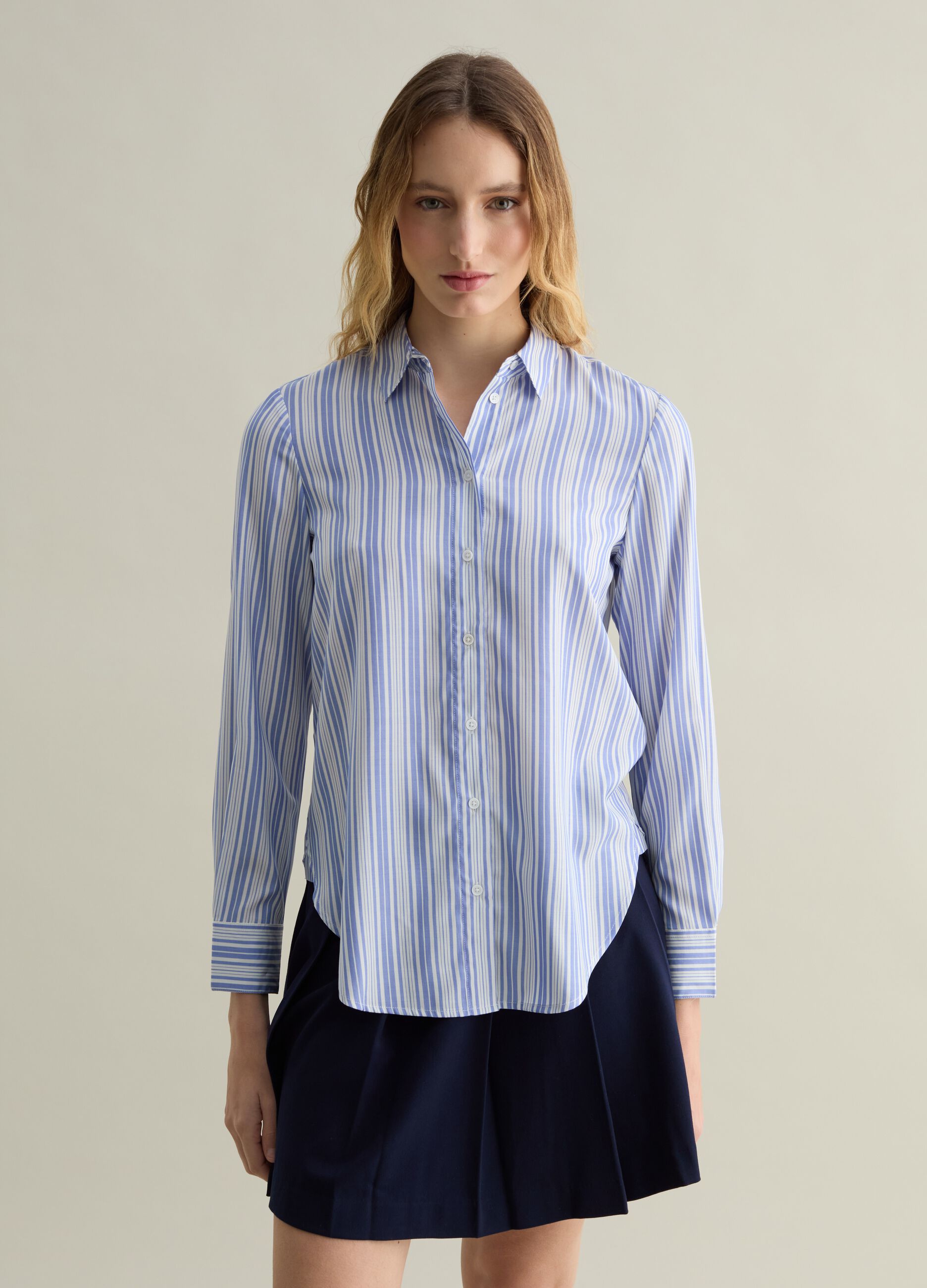 Viscose blend shirt