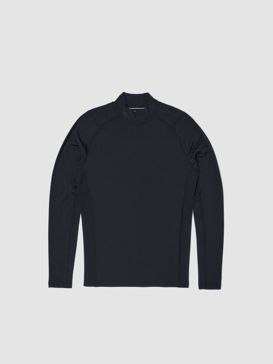 Technical Mock-Neck Longsleeve Black_0