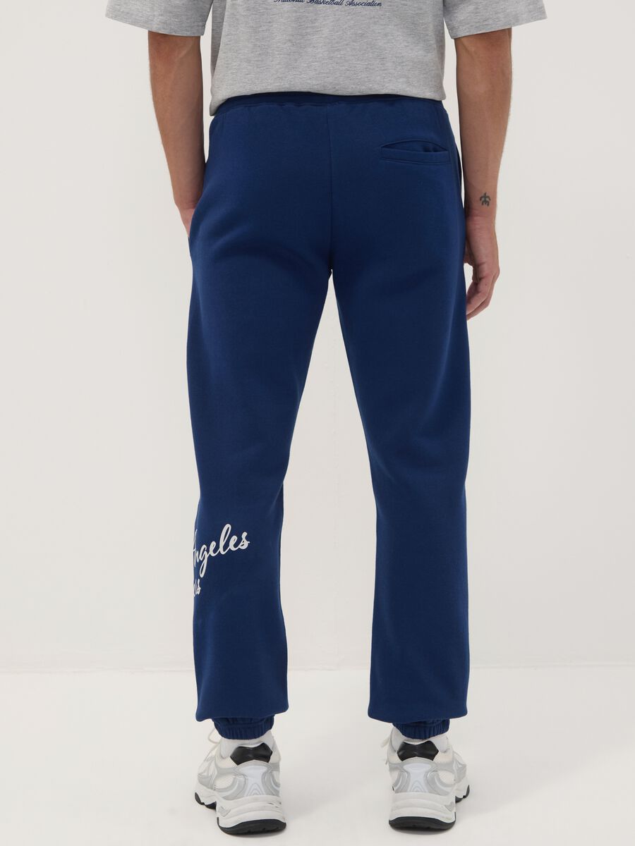 Blue cotton-blend Lakers print jogger trousers_2