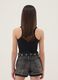Girls&rsquo; black fitted ribbed stretch-cotton vest top_1