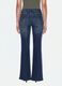 Blue bootcut denim jeans in stretch cotton_2