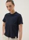 T-shirt blu a maniche corte in puro cotone regular fit_0