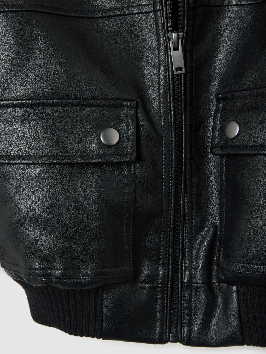 Giacca imbottita da bambino nera regular fit_3
