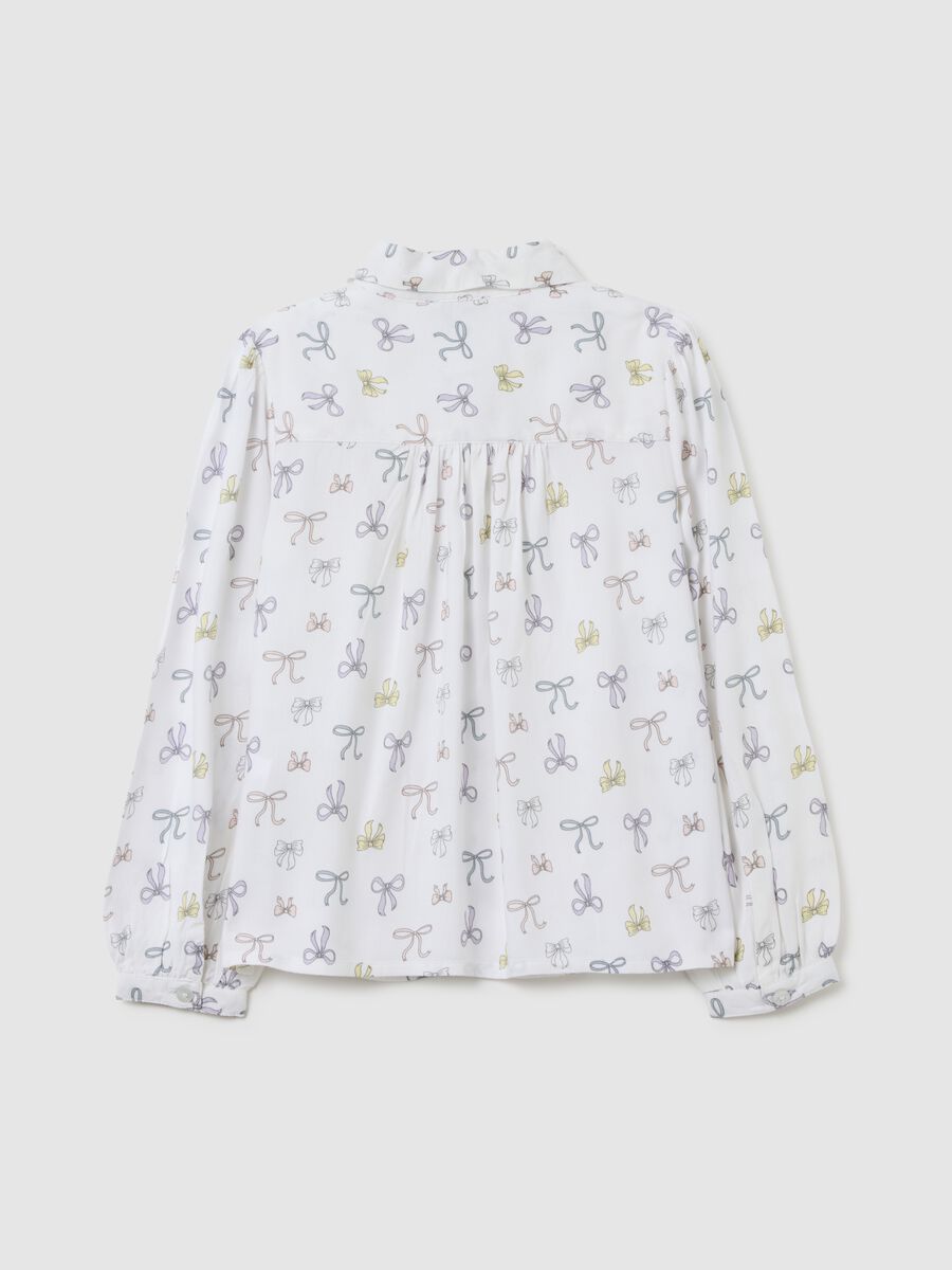 Camicia da bambina bianca regular fit_1