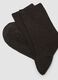 Brown stretch viscose blend knee-high socks_2