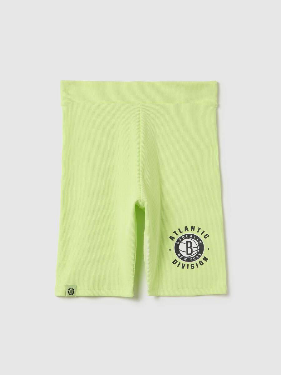 Shorts ciclista verdi stampa Brooklyn New York Atlantic Division_0