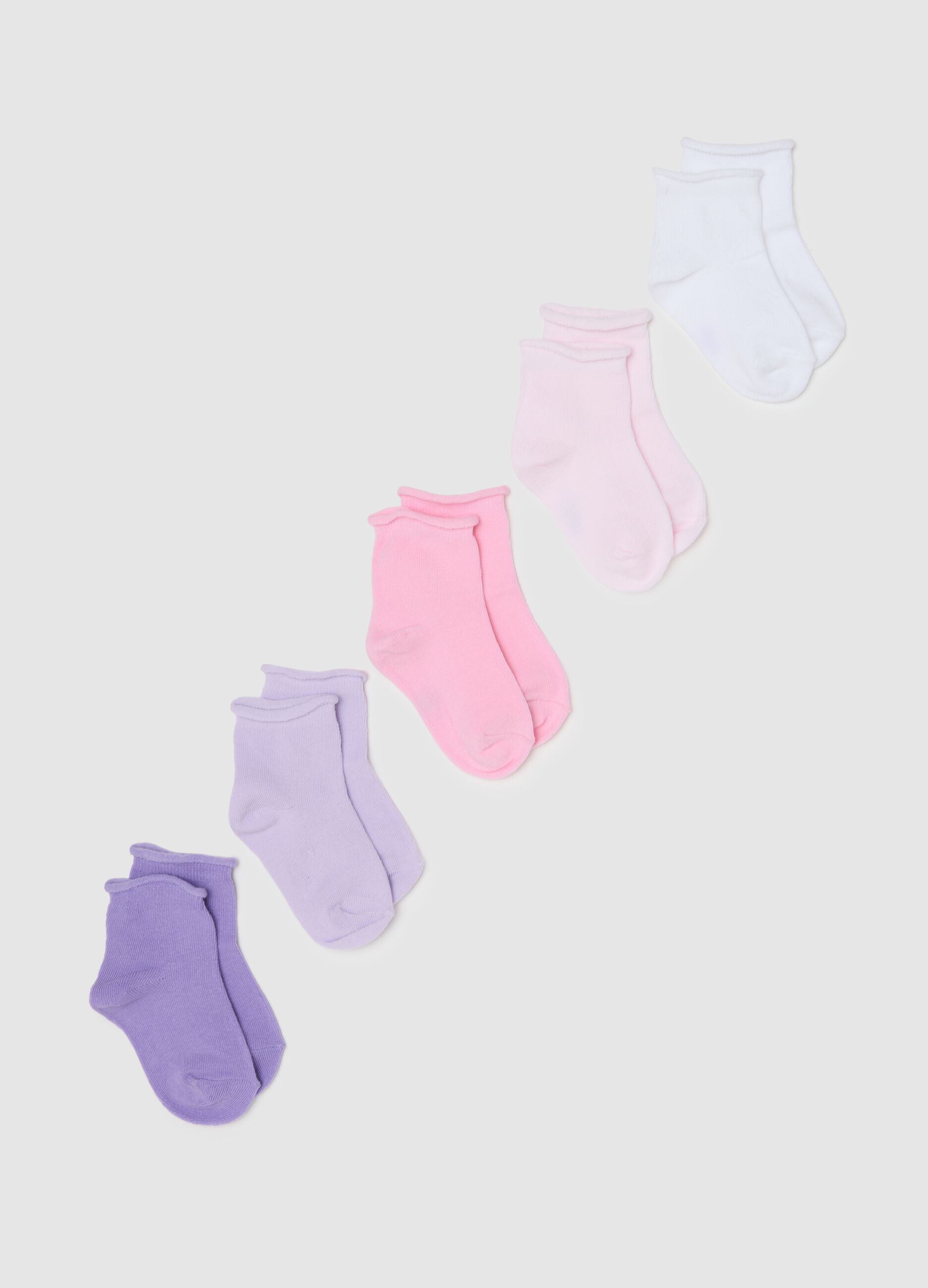 Girls' multicolour cotton multipack socks