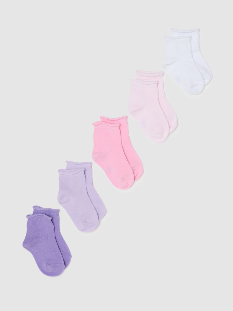 Girls' multicolour cotton multipack socks_0