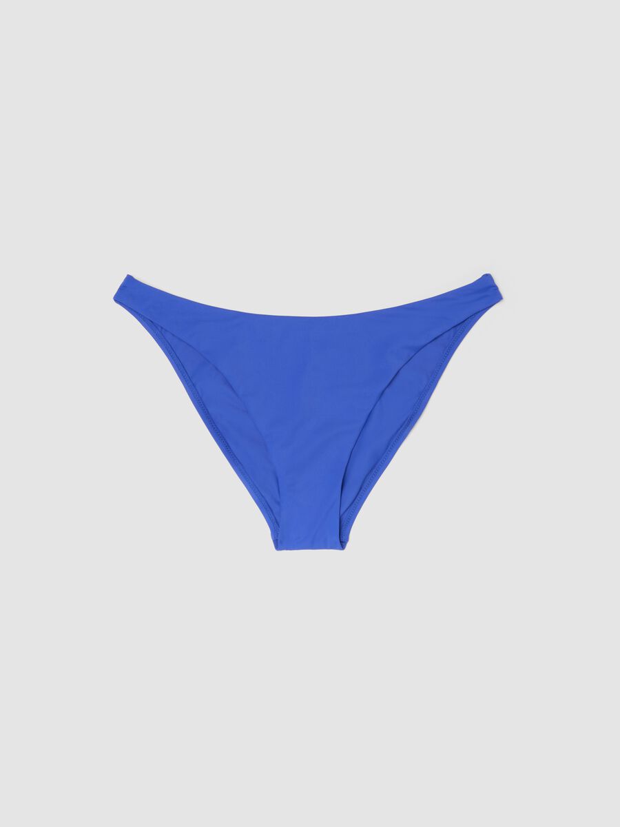 Slip bikini blu in tessuto elasticizzato_0
