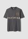 Grey short-sleeve pure cotton T-shirt_0