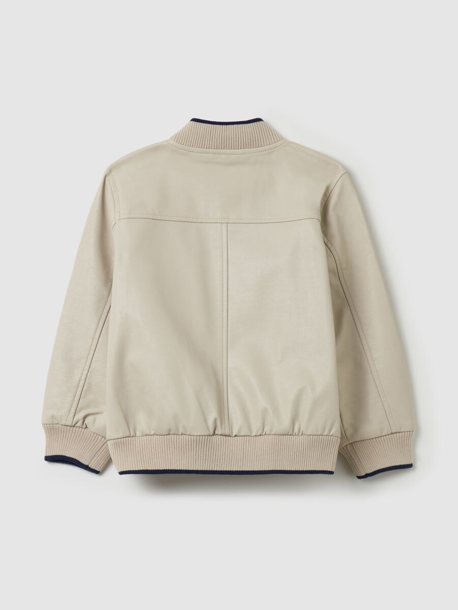 Shiny-effect bomber jacket_1
