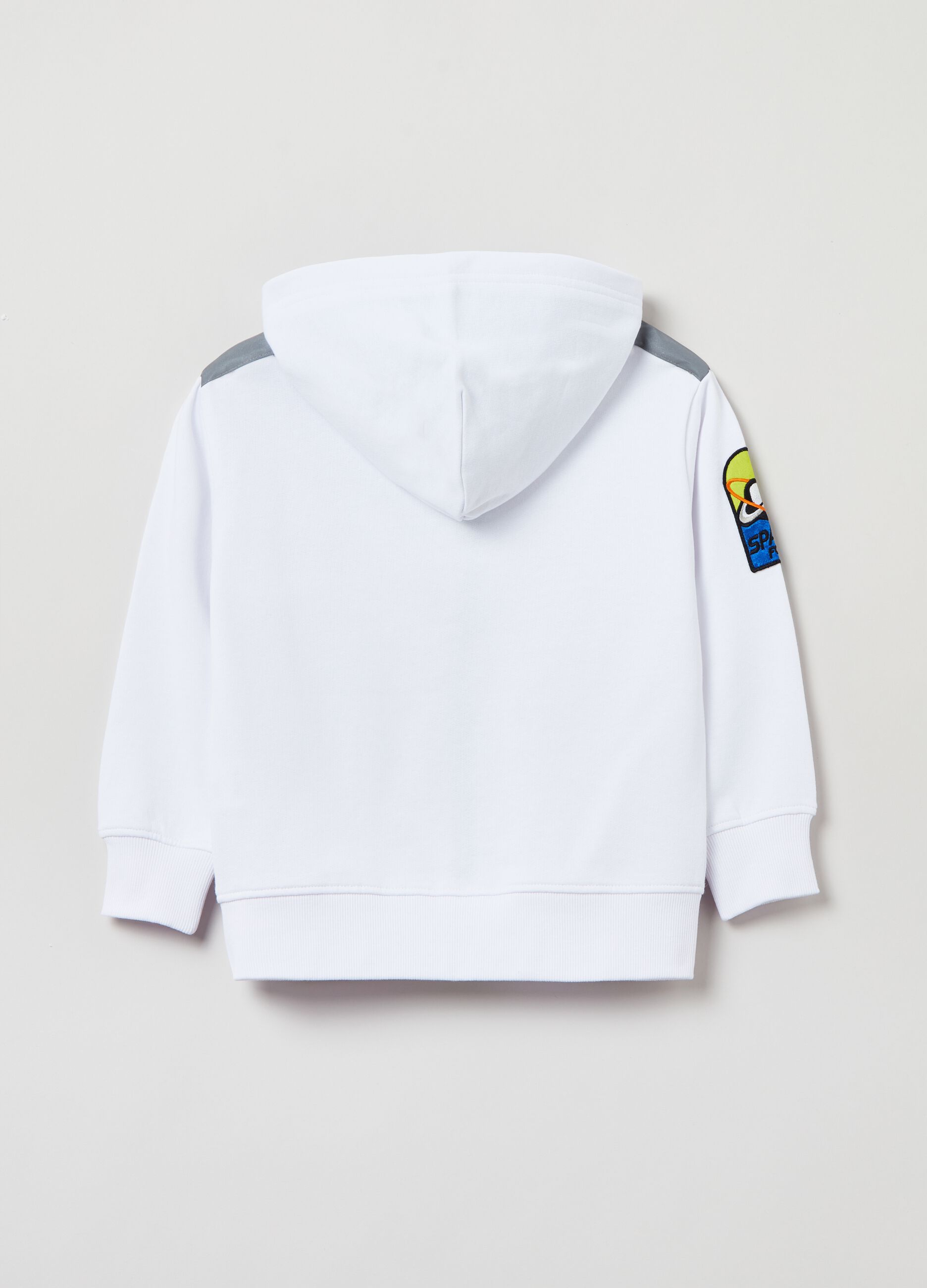 Felpa full-zip in cotone con cappuccio_1