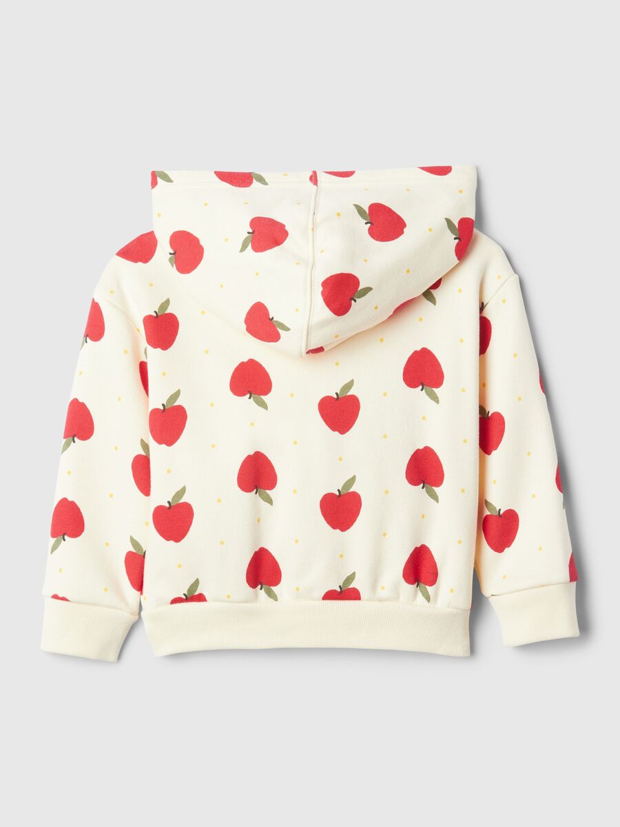 Full-zip sweatshirt with hood with print and logo embroidery_1