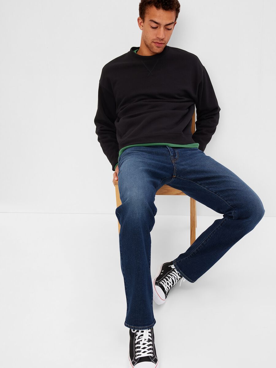 Straight-fit jeans in stretch cotton and Lyocell_0