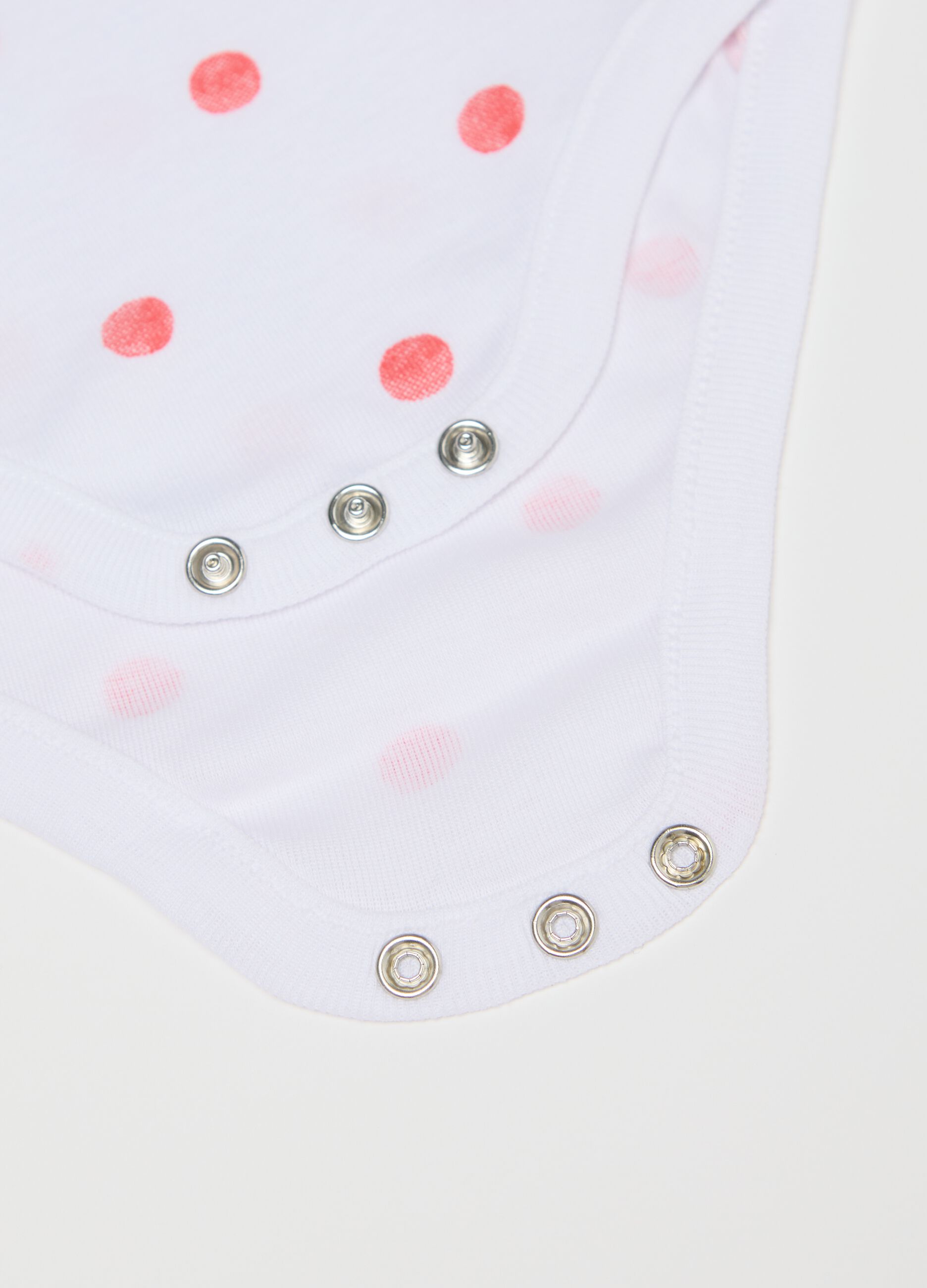 Three-pack sleeveless bodysuits with print