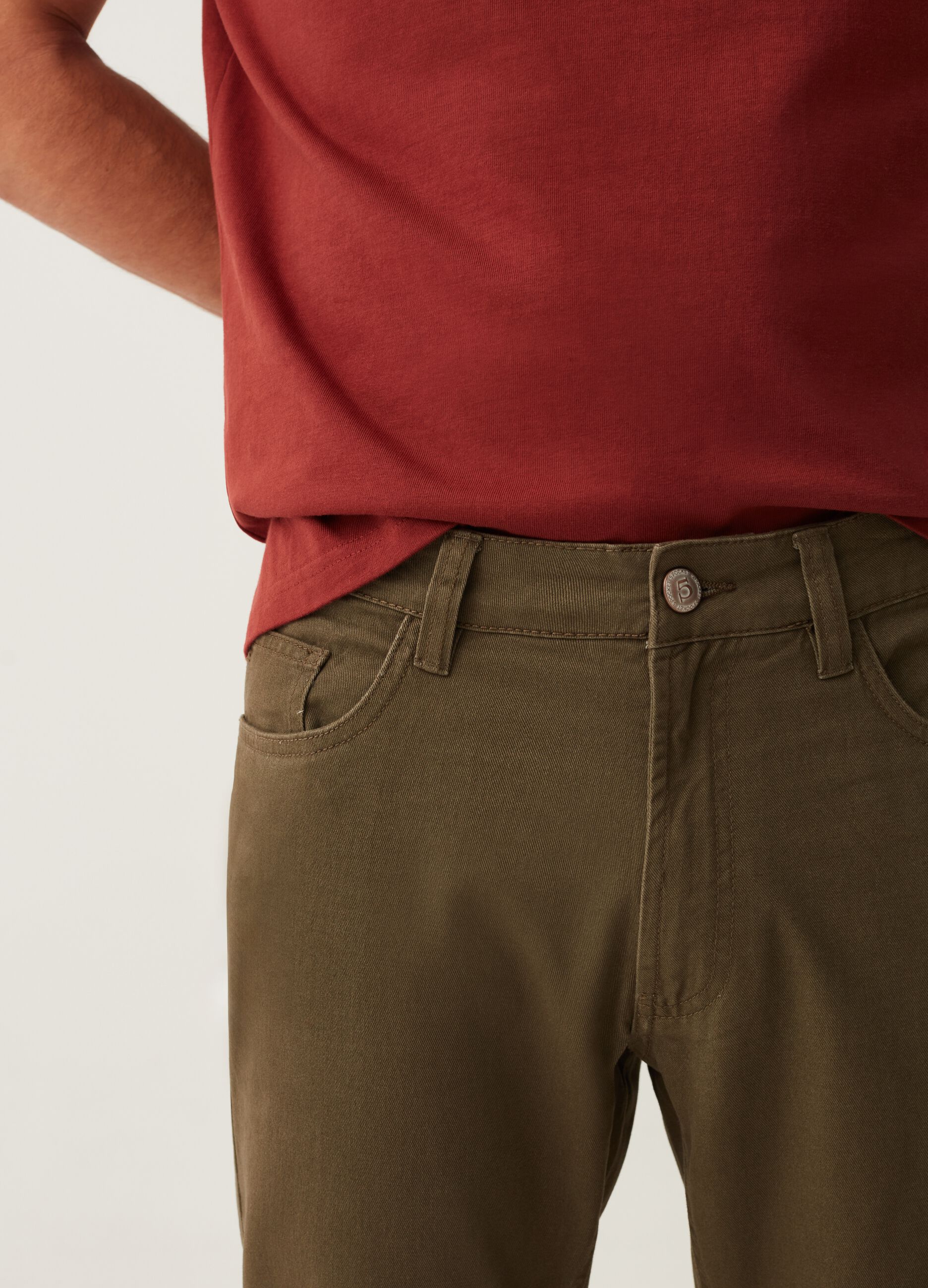 Pantaloni regular fit cinque tasche_3
