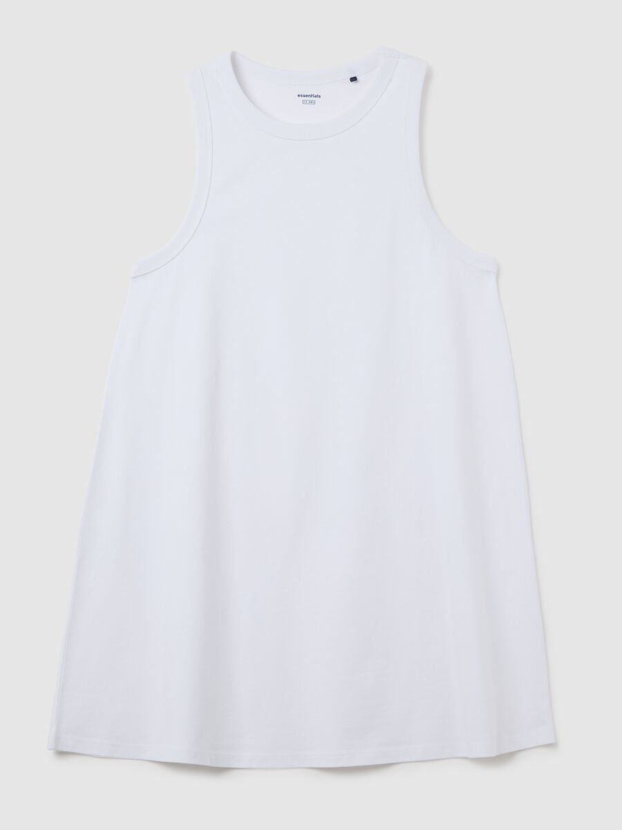 Women's Pure White Cotton Dress_0