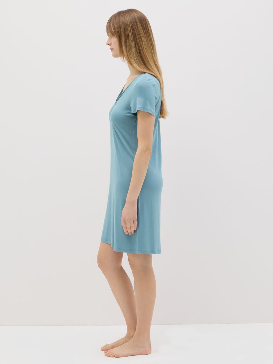 Light blue stretch viscose nightgown_1