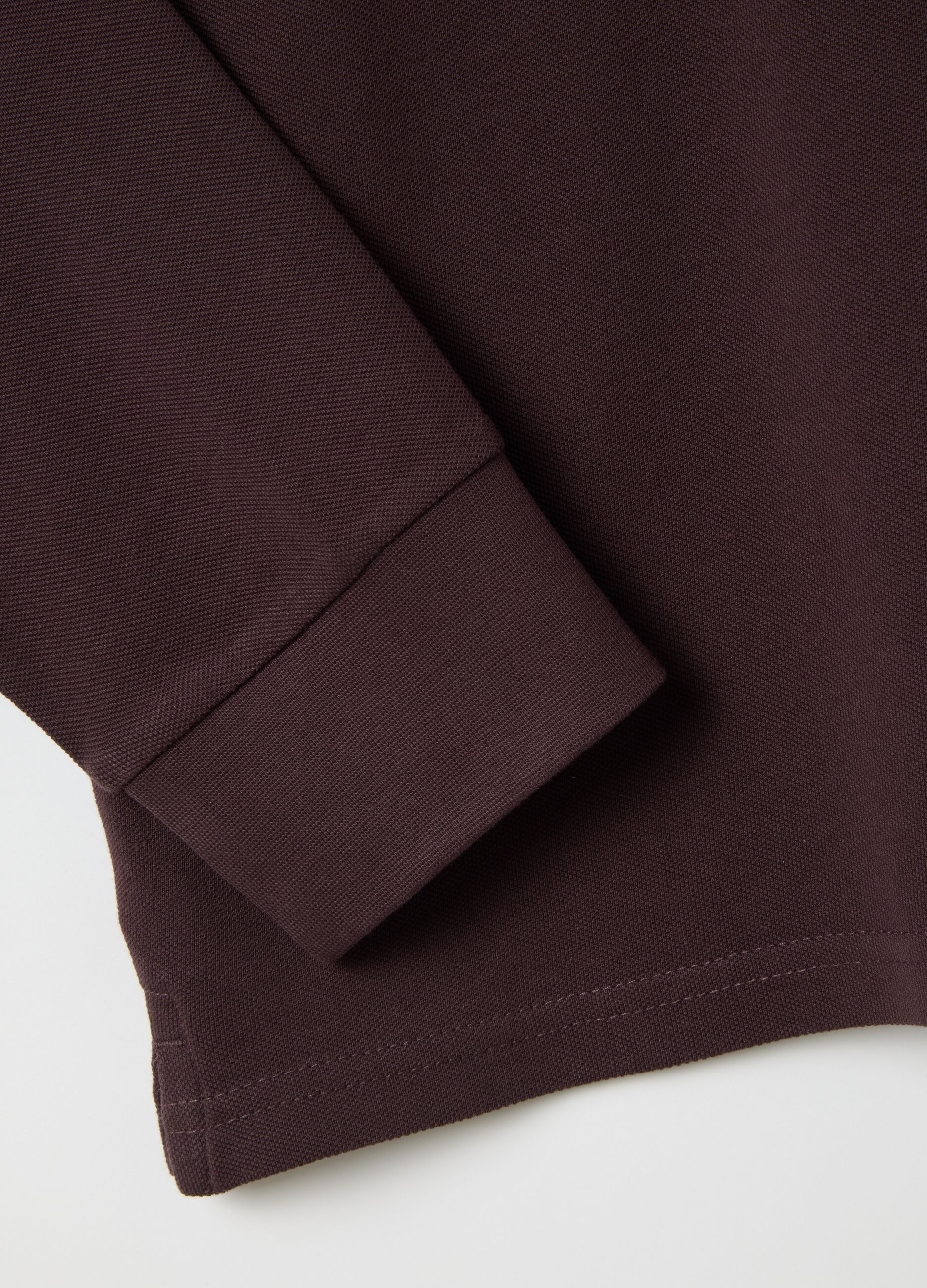 Polo in puro cotone marrone regular fit