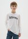 Boys' white T-shirt in pure cotton, oversized fit_0