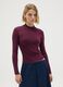 Purple fitted viscose blend top_1